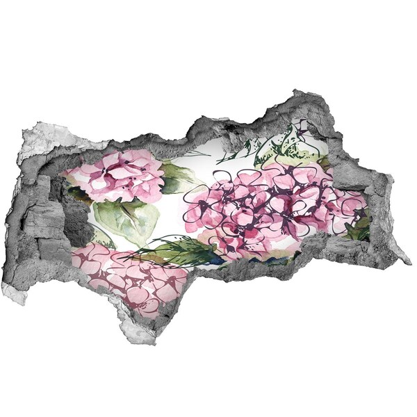 Hole wall sticker Hydrangea