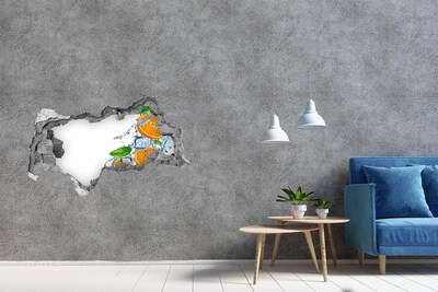 Hole in the wall decal Refreshing citrus cocktail
