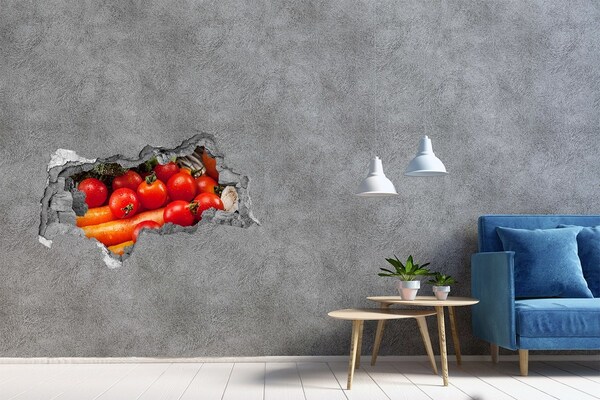 Hole in the wall decal Fresh vegetables from the garden