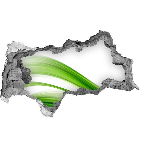 Hole in the wall decal Green meadow through a hole in the wall