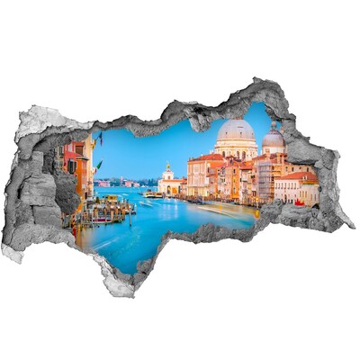 Hole wall sticker View of Venice