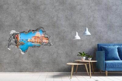 Hole wall sticker View of Venice