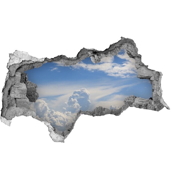 Hole wall sticker The sky is full of clouds