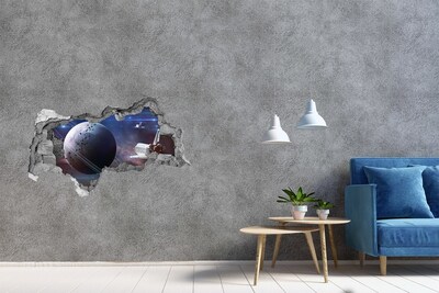 Hole wall sticker Spacecraft