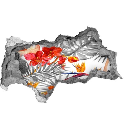 Hole in the wall decal Tropical paradise behind the wall