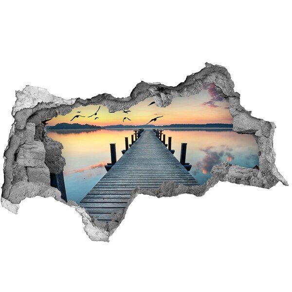 Hole in the wall sticker Wooden pier