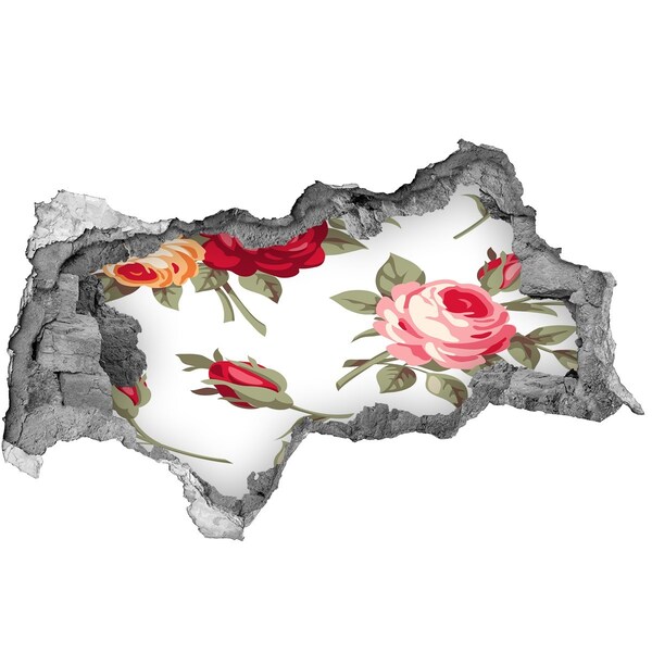 Hole wall sticker Roses