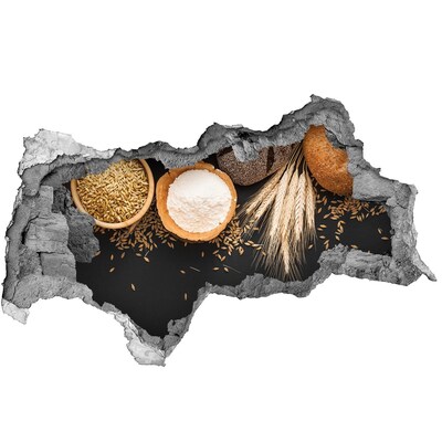 Hole in the wall decal Bread and wheat