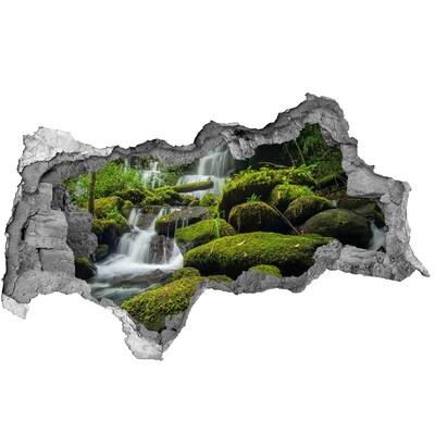 Hole in the wall decal Green Oasis with Waterfall