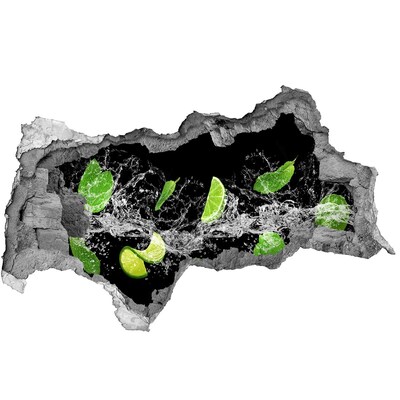 Hole wall sticker Refreshing lime cocktail