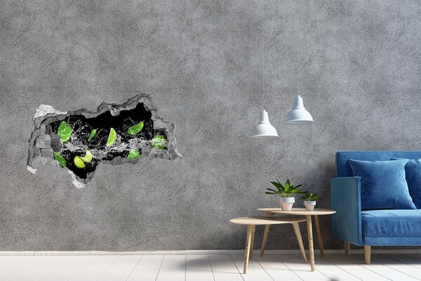 Hole wall sticker Refreshing lime cocktail