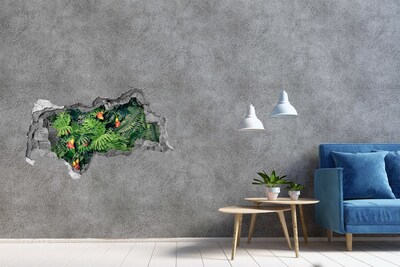 Hole in the wall sticker Exotic jungle