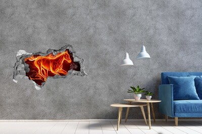 Hole in the wall decal Burning Horse in a Hole in the Wall