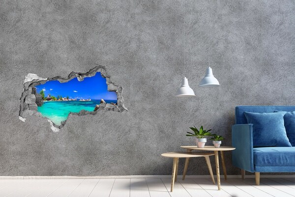 Hole in the wall decal Caribbean Beach Through a Hole in the Wall