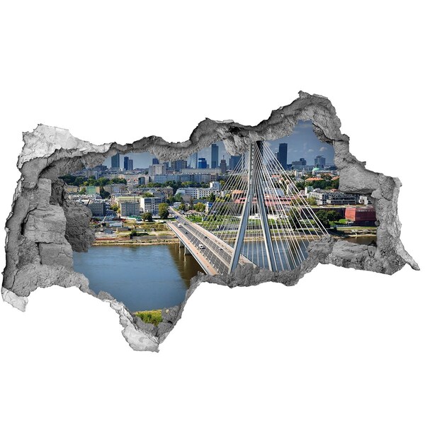 Hole in the wall decal Bridge in Warsaw