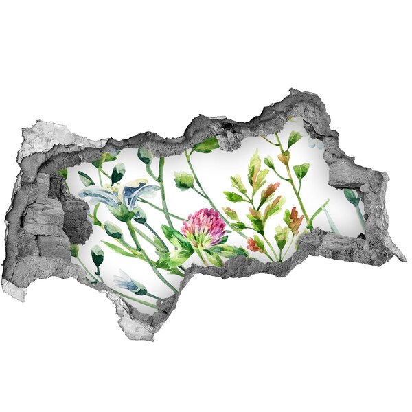 Hole wall sticker Wild flowers