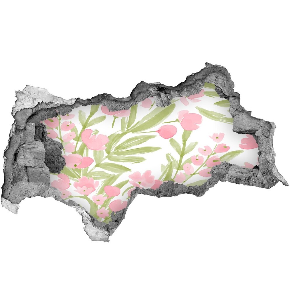 Hole wall sticker Floral pattern