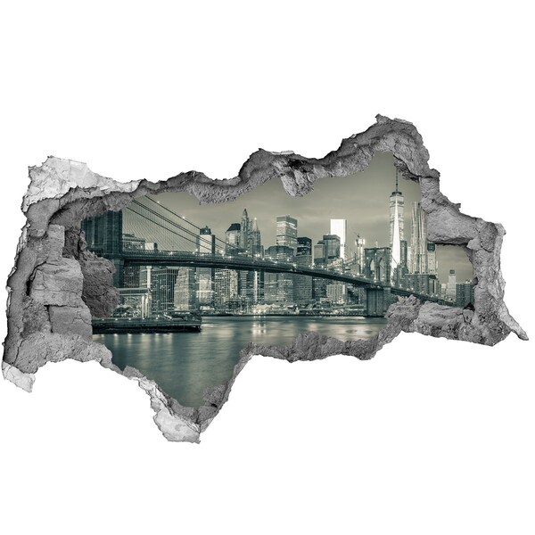 Hole in the wall sticker View of New York