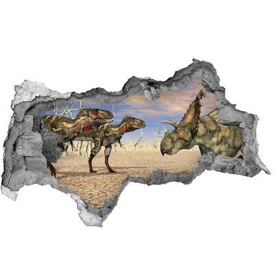 Hole in the wall decal Dinosaurs in the prehistoric world