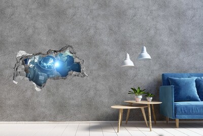 Hole in the wall sticker Astronaut in space