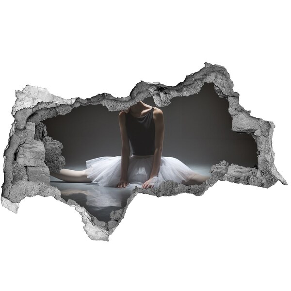 Hole wall sticker Dancer in a ballet pose