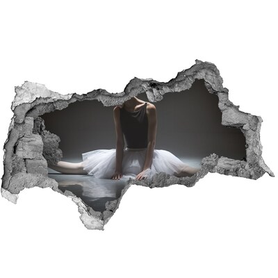 Hole wall sticker Dancer in a ballet pose