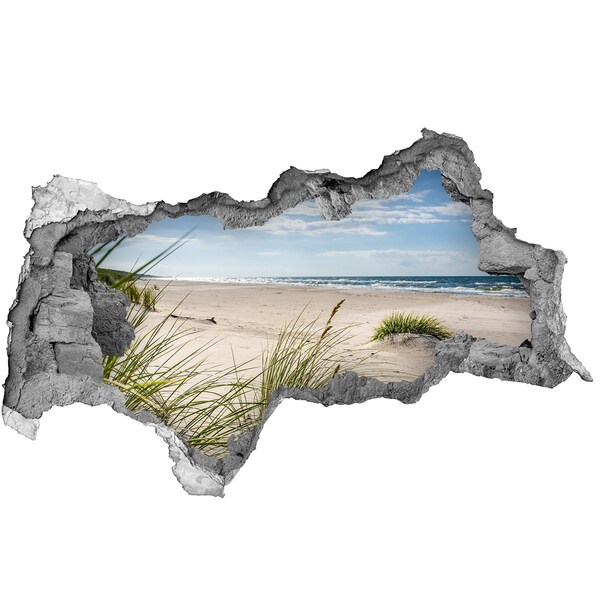 Hole in the wall decal View of the beach