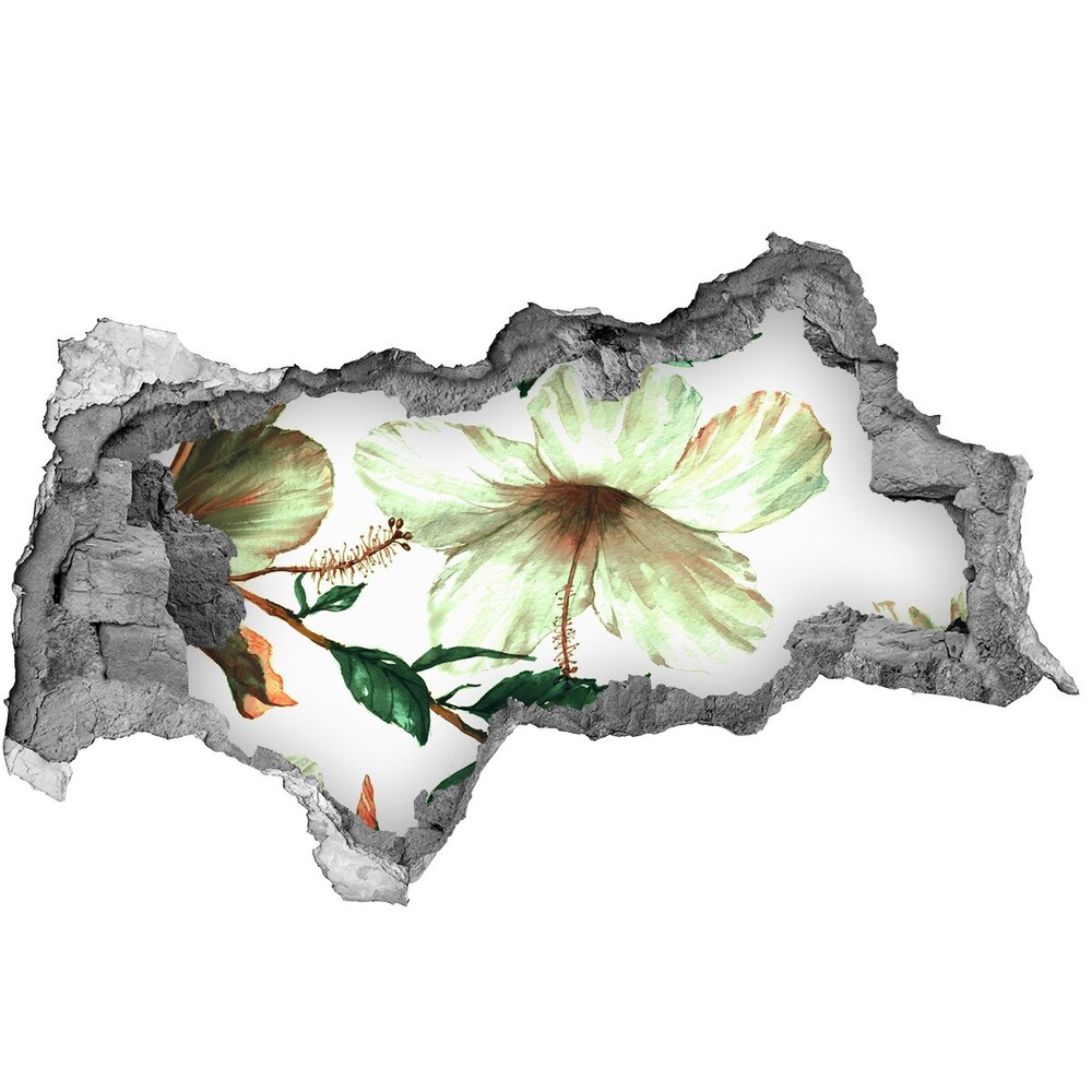 Hole wall sticker Hibiscus flowers