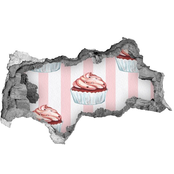 Hole in the wall decal Cupcake in a Hole in the Wall