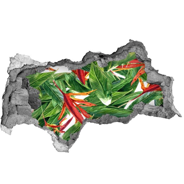 Hole in the wall decal Tropical paradise behind the wall