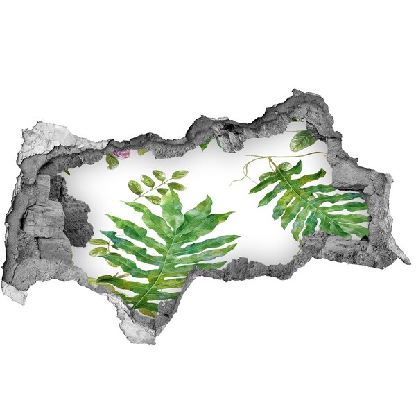 Hole in the wall decal Tropical paradise behind the wall