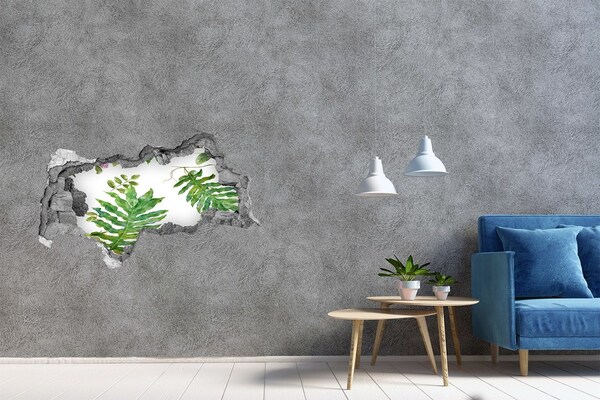 Hole in the wall decal Tropical paradise behind the wall