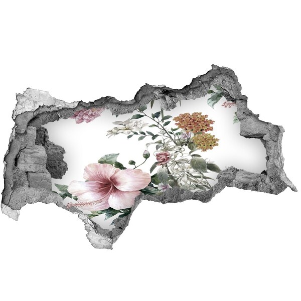 Hole wall sticker Floral pattern