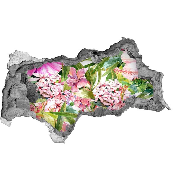 Hole wall sticker Floral pattern