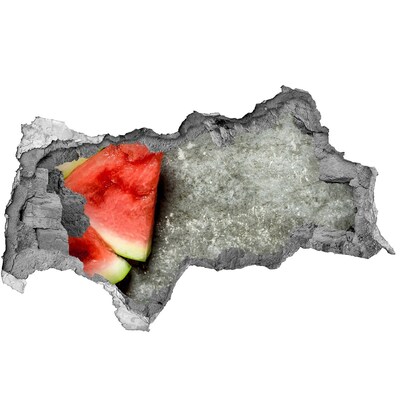 Hole in the wall decal A slice of watermelon in concrete