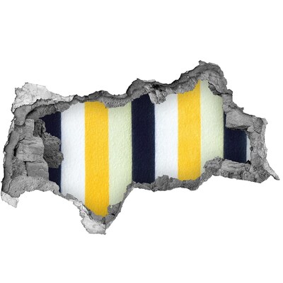 Hole in the wall decal Colorful stripes in concrete
