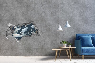 Hole in the wall sticker Bunnies in the depths of the sea