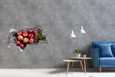 Hole wall sticker Apple paradise in ruins
