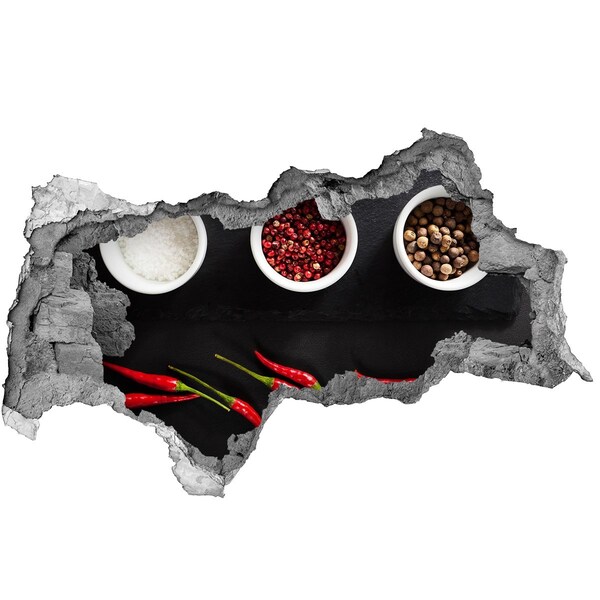 Hole wall sticker Spices and chillies