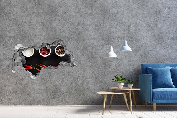 Hole wall sticker Spices and chillies