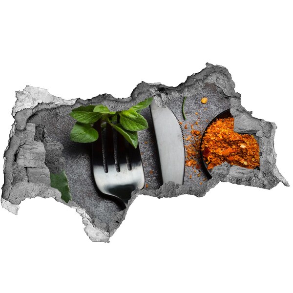 Hole in the wall sticker The culinary world behind the wall