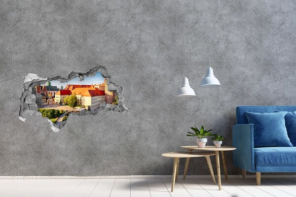 Hole in the wall sticker A castle in a picturesque setting