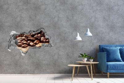 Hole in the wall decal Coffee beans