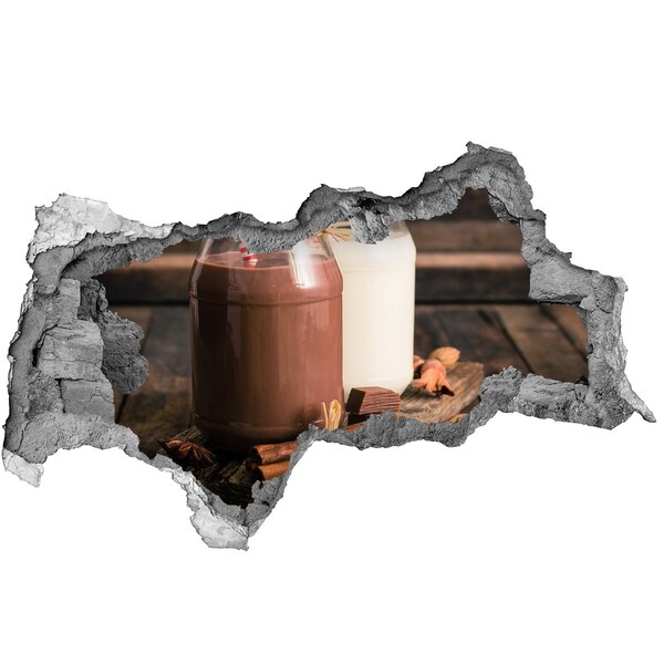 Hole in the wall decal Chocolate delicacies in a natural setting