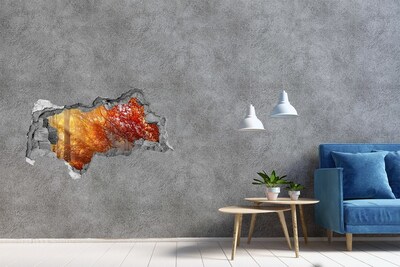Hole wall sticker Golden autumn in the forest