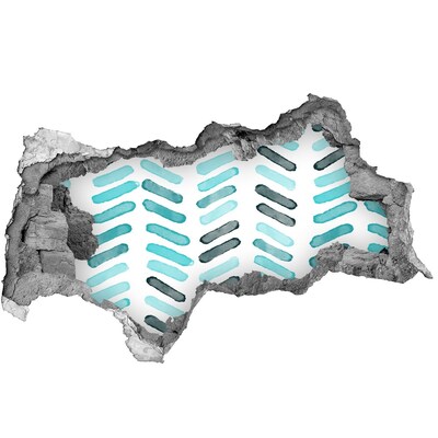 Hole in the wall sticker Interior in a modern style