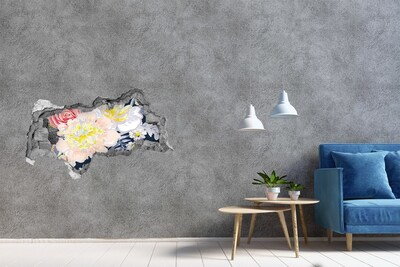 Hole wall sticker Floral pattern