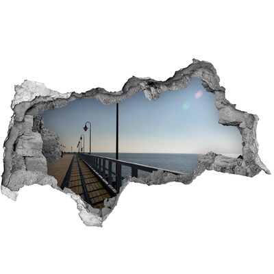 Hole in the wall decal Sea view from the pier