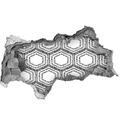 Hole in the wall decal Geometric pattern on the wall