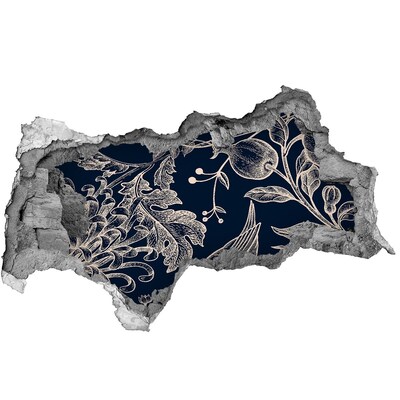 Hole wall sticker A bird against the background of vegetation